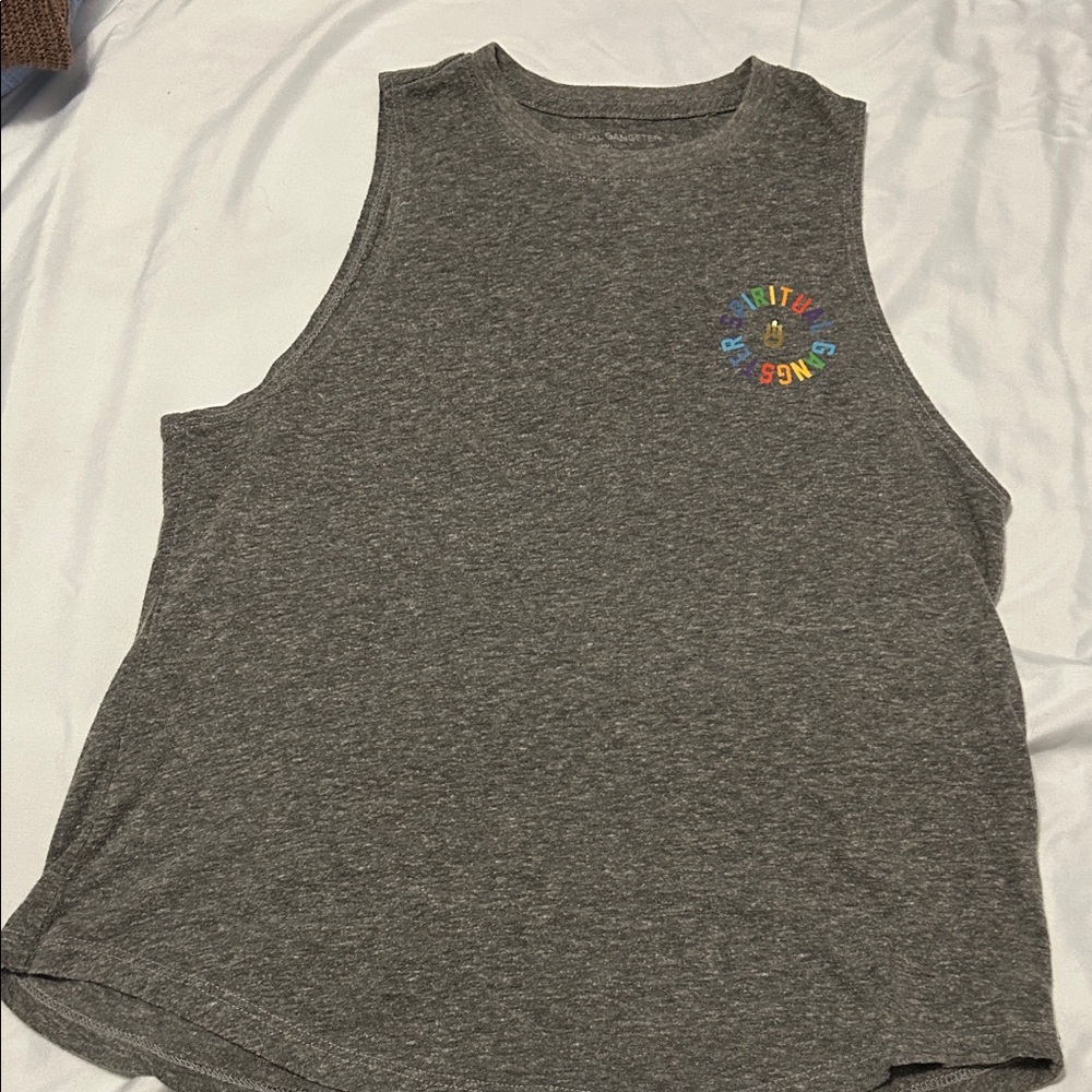 Heather Gray Spiritual Gangster Graphic Tank